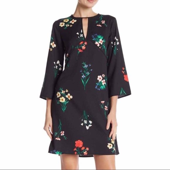 Vince Camuto Dresses & Skirts - Vince Camuto Black Floral Dress, Sz 4, NWT